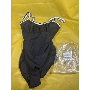 Tummy Control OnePiece Swimsuit Black NWT Small NN